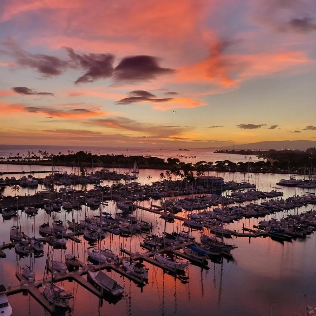 Apartmán Ilikai Marina 1584 Yacht Harbor View 1Br Honolulu 0*,  USA